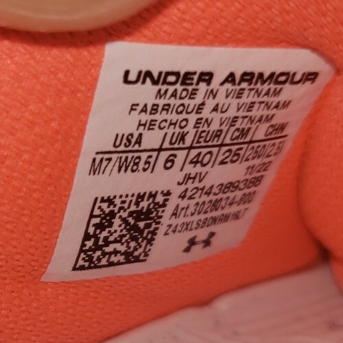 Under Armour Project Rock Fat Tire Slides Orange/White Men\'s 7 = Women\'s 8.5 New Under Armour Project Rock Fat Tire Slides Orange/White Men main image 2