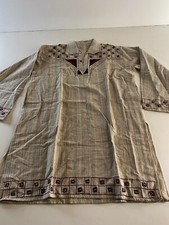 Custom Shalwar Costume Shirt Stitched Large L Sleeves Are 33/34 Length 39