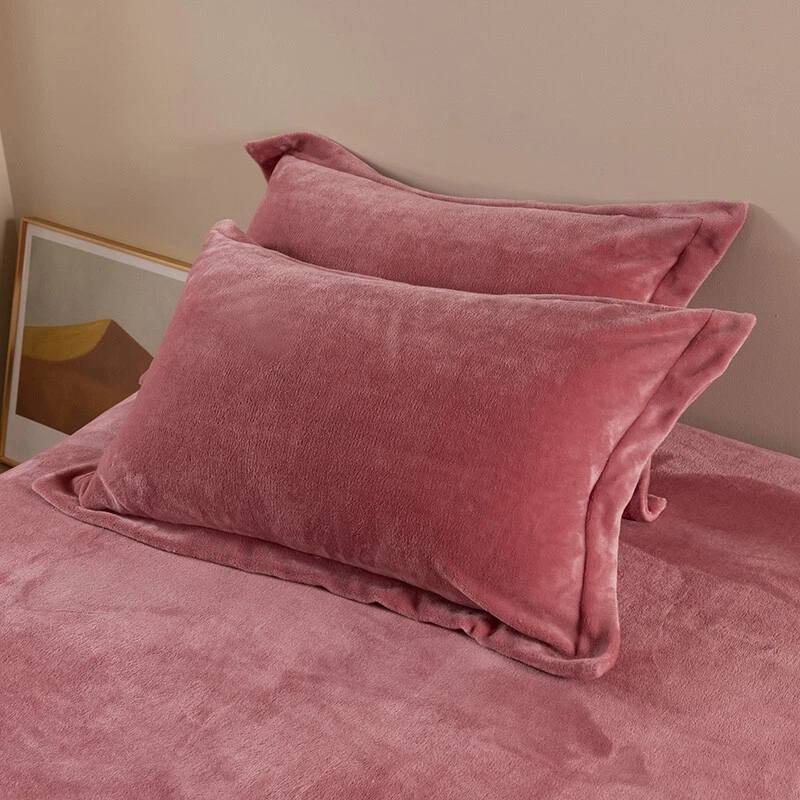 Funda de almohada suave de franela gruesa cálida más terciopelo funda de cojín funda de almohada de 1/2 pieza Foto 4 de 4