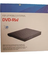POP-UP Mobile External DVD-RW Drive USB 3.0 - Black