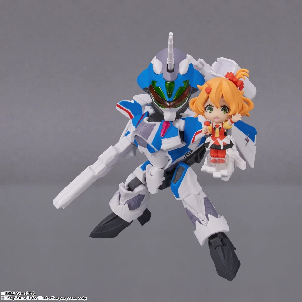Macross Delta VF-31J Siegfried Freyja 3,9 pollici anime figure Tiny Session B... - Immagine 2 di 4