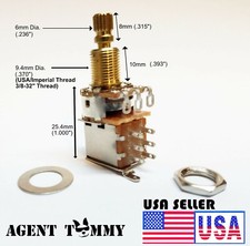 Potentiometer guitar or bass volume pot Push Push 500k 3/8" shaft