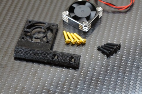 Motor Cooling Fan Mount w/ HV Aluminum (30x30mm) Associated Pro SC10, SR10, DB10 - Picture 2 of 9