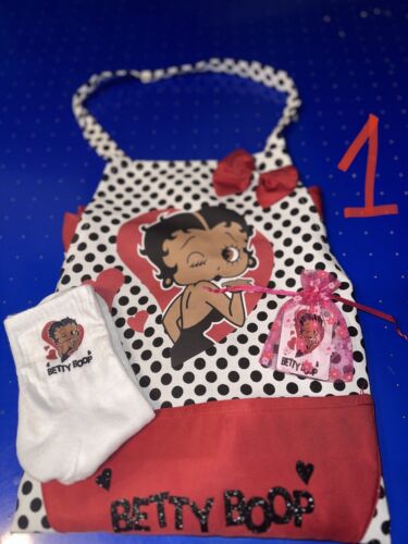 African American Betty Boop Apron  gift Set - Afbeelding 1 van 24