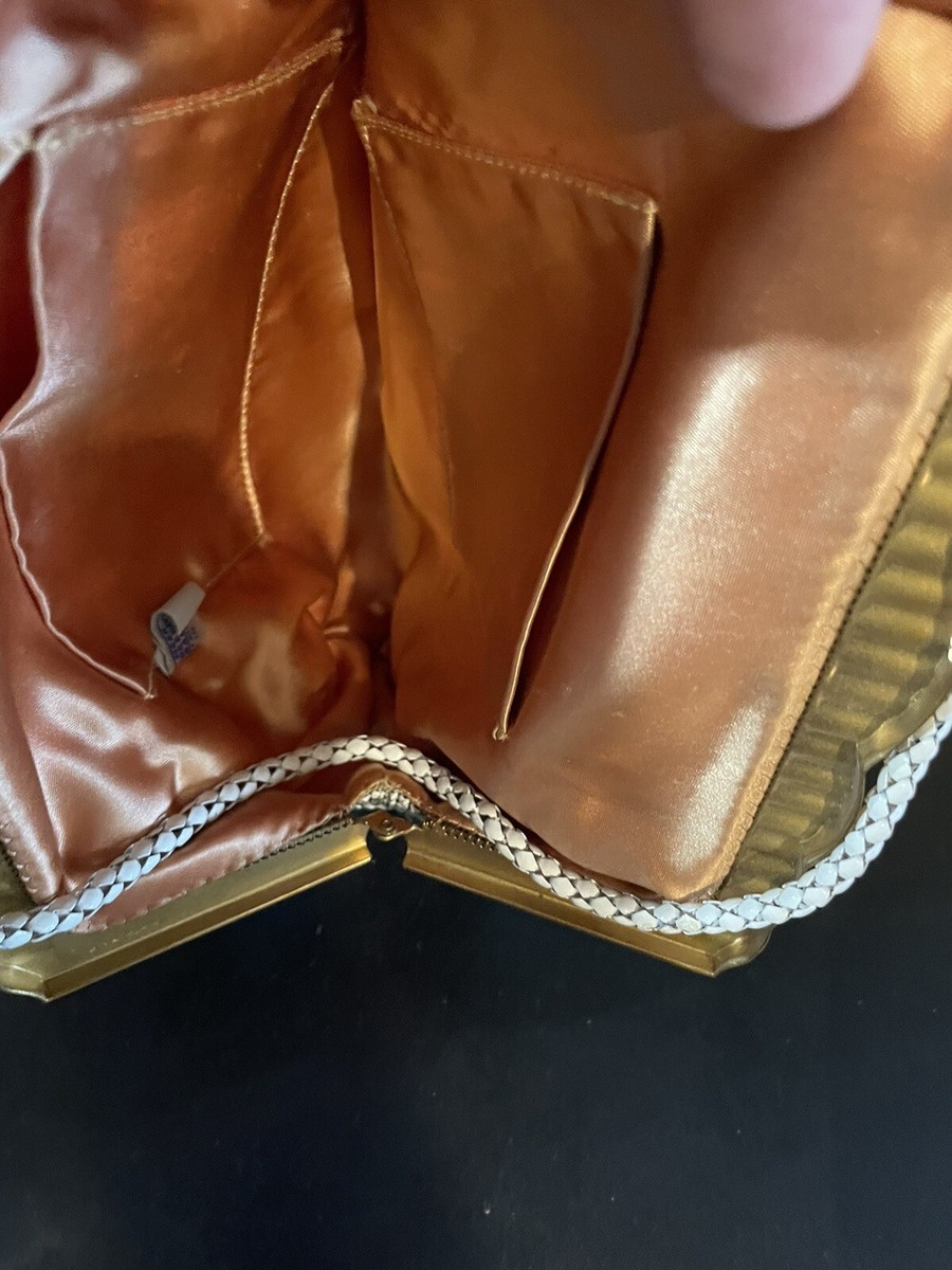 Whiting and Davis イブニングバッグ Vintage Whiting & Davis Silver Mesh Evening Hand Bag, Lined