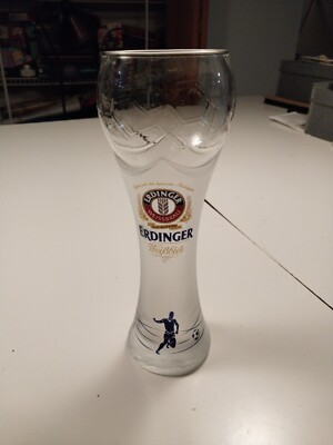 ERDINGER WEISSBRAU AUS BAYERN BRAZIL BRASIL 2014 WORLD CUP SOCCER BEER GLASS 10 
