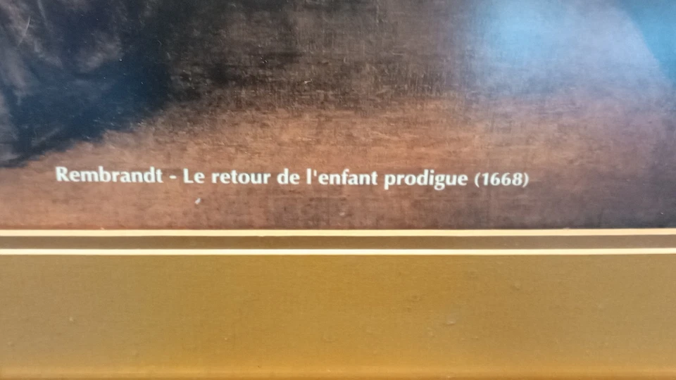 Rembrandt Return Of Prodigal Son Print  Paris France 1968 Replica Art Gap #365 - Image 2 of 4