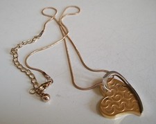 Women's Stainless Steel Gold  Silver Dressy Heart Pendant With Chain