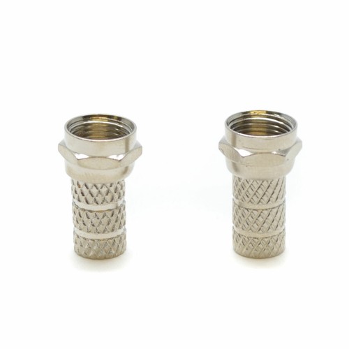 100 X CONECTOR DOBLE ENCHUFE DE SATÉLITE F PARA CIELO + HD VIRGEN CABLE TORNILLO TORSIÓN COAXIAL - Imagen 11 de 12