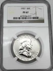 1957 Silver Franklin Half Dollar PF 67 NGC Certified Great Coin!!!!