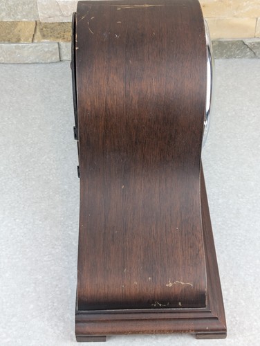 VINTAGE BLACK FOREST CLOCK CO WESTMINISTER CHIME CLOCK MANTLE WORKING - Foto 7 di 20