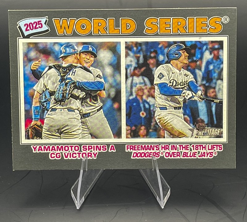 2026 Topps Heritage World Series Highlights Dark Gray #311 - Los Angeles Dodgers