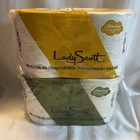 Vintage Lady Scott Two 2-Packs Toilet Paper Bathroom Tissue Green Yellow Print
