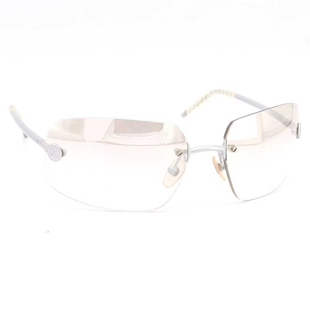 CHANEL 4035 Light Grey Clear Gradient Rimless Sun… - image 1