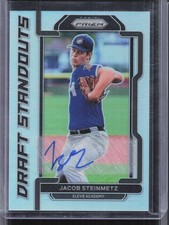 2021 Panini Prizm Draft Picks #DS-JS Jacob Steinmetz Draft Standouts Auto