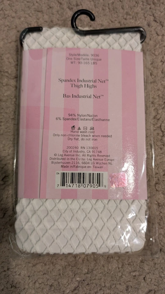 Lote de medias y muslos Leg Avenue blancas de red y nailon verde 90-165 lb nuevas Foto 3 de 4