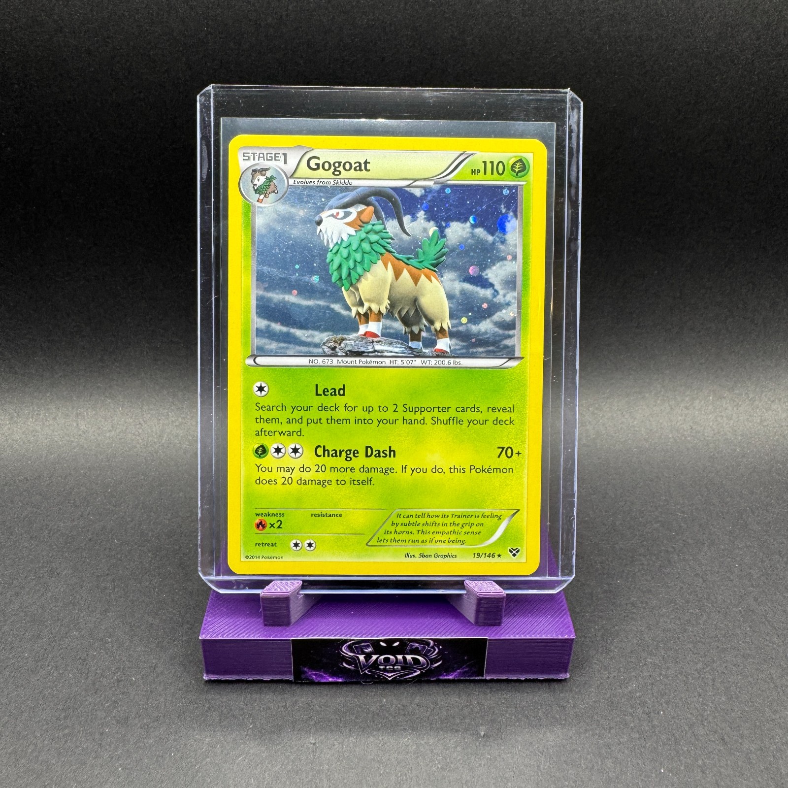 Gogoat Pokemon XY Base Set 19/146 Cosmos Holo MP