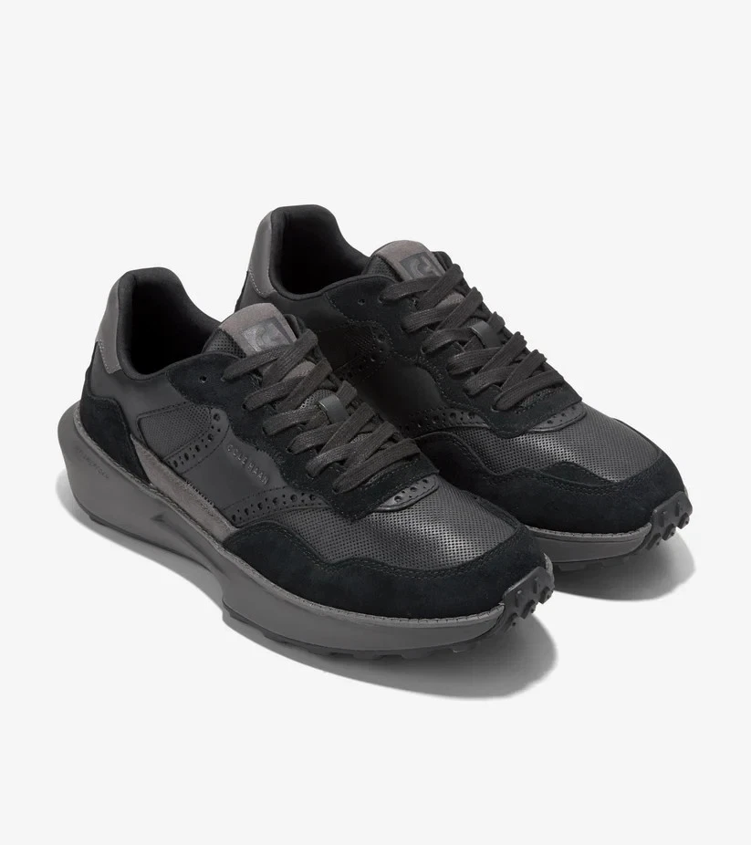 Cole Haan Men’s Grandpro Ashland Sneaker, Black/Pavement , C37522, 8 W