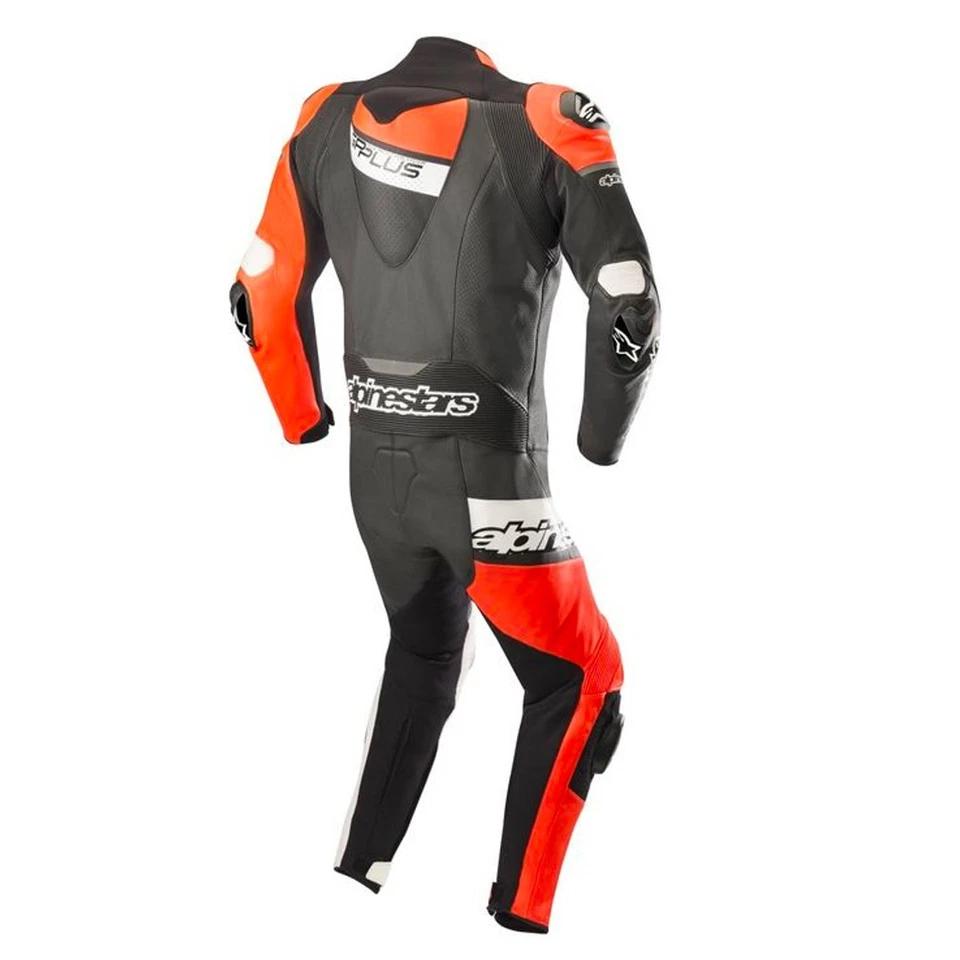 Alpinestars GP PLUS Venom BLACK RED FLUO Leather Motorcycle Suit By TriCore - Imagen 2 de 4