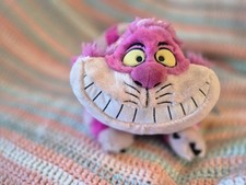 Disney Store Cheshire Cat Plush Alice in Wonderland Pink Striped Exclusive
