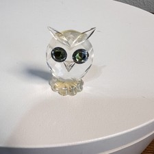 Crystal Owl Figurine Miniature Feathered Beau...