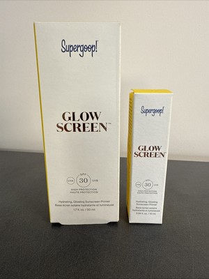 Supergoop Glow Screen Breitspektrum Sonnenschutz Grundierung LSF30 50ml Brandneu