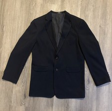 Van Heusen Flex Blazer Navy Blue Sport Coat Size 18 Reg Boys Kids Two Button