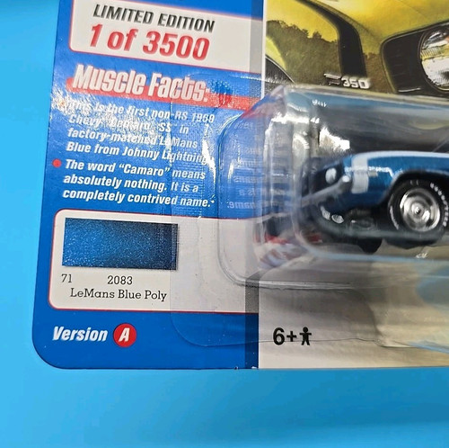Johnny Lightning 1969 Chevrolet Camaro SS 1:64 ** 50 YEARS / MUSCLE CARS USA - Imagen 18 de 20