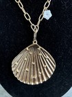 Betsey Johnson Shell Yeah statement necklace gold floral seashell NEW NWT — photo 3