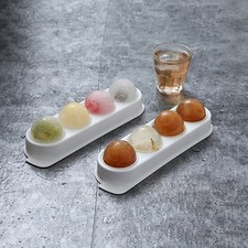 4 Cavities Ice Cube Tray Safe Efficient Mold Jelly Trays Round Balls