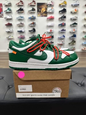 Size 10.5 - Nike Dunk Low Off-White Pine Green