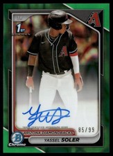 2024 Bowman Chrome Autographs Yassel Soler #CPA-YSO Green Refractor /99