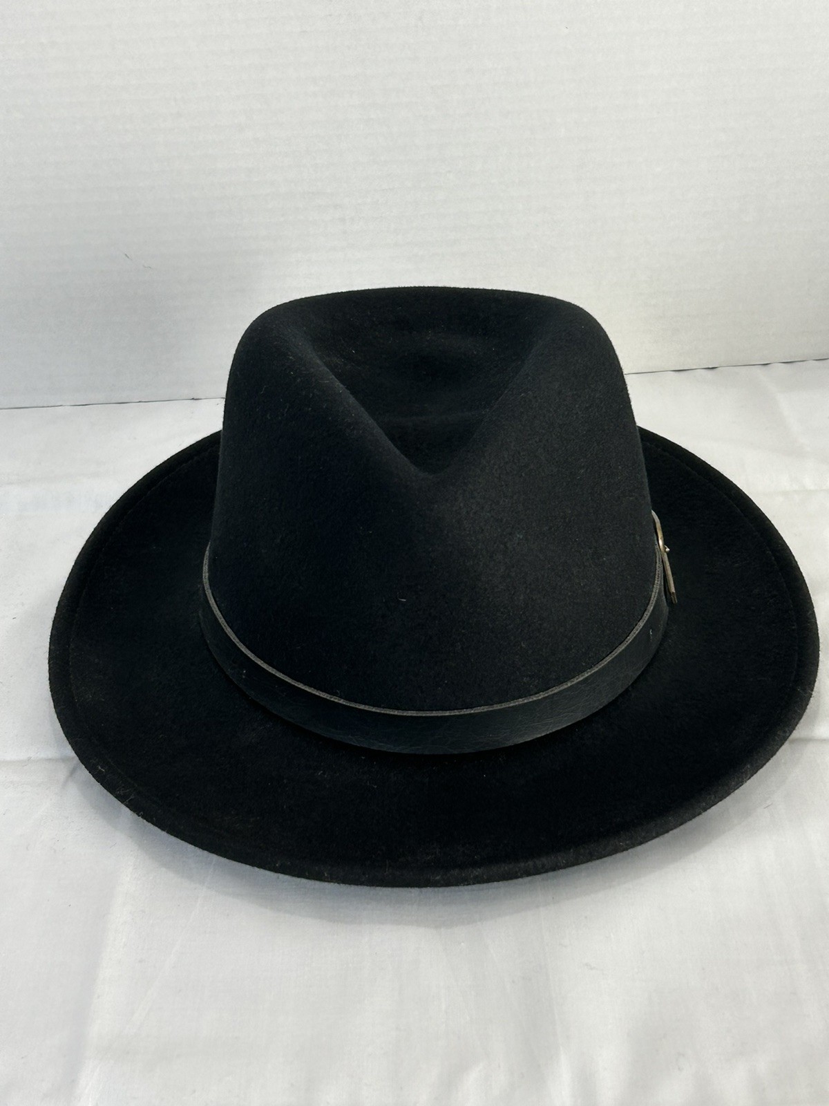 Pendleton Black Wool Fedora Hat Size M - image 5