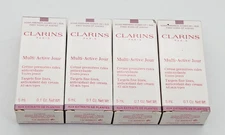 Lot of 4 Clarins Paris Multi-Active Jour/Day Cream Tubes .1oz each Travel Size