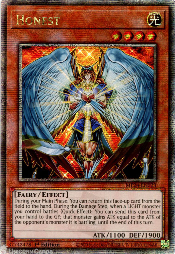 MP24-EN023 Honest : Quarter Century Secret Rare 1st Edition YuGiOh Card