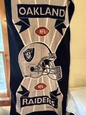 Toalla de playa LA Raiders 1994 de colección nunca usada hecha en EE. UU. NFL fútbol americano rara años 90 de colección