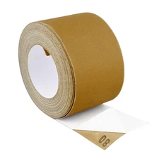 Adhesive Sticky Back 80-Grit Sandpaper Roll 2-3/4In X 20 Yards Aluminum Oxide Go