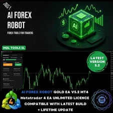 v5.2 Latest AI Forex Robot Gold  EA MT4 expert advisor metatrader unlimited