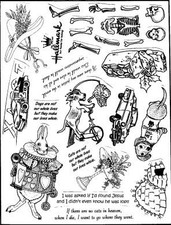 Unmounted Rubber Stamp Plate, Unmounted/Uncut Pink Rubber Stamps