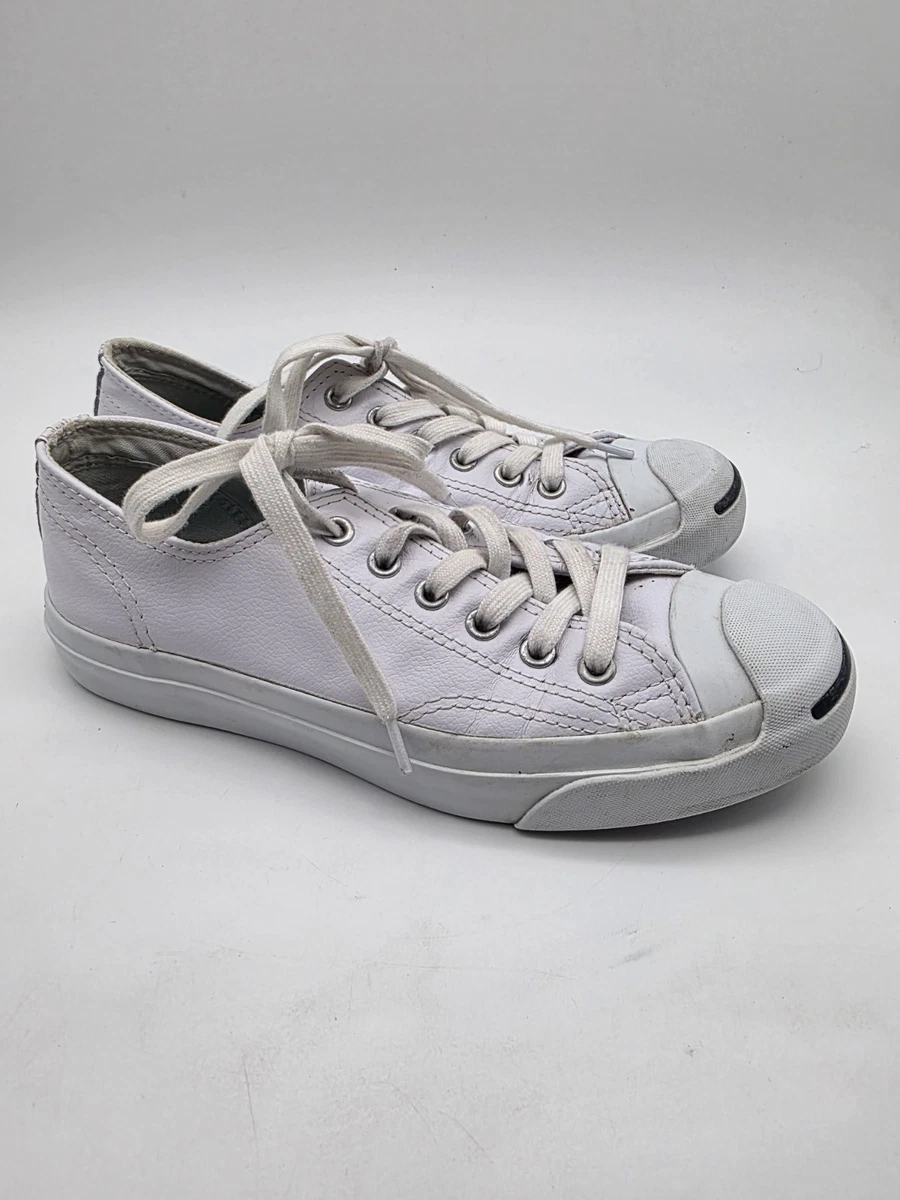 Converse Jack Purcell Ox Sneaker Schuhe Herren 5,5 Weiß Leder Low Top Schnürer