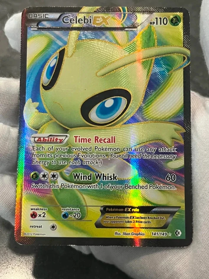 Pokémon TCG Celebi EX 141/149 Boundaries Crossed Holo Ultra Rare Full Art DMG - Image 3 of 4