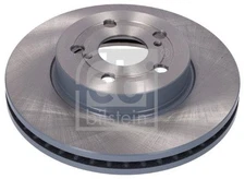 2x Febi Front Vented Brake Discs Fits Toyota Yaris 260mm