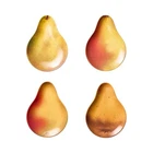 John Derian 4pc Melamine Pear Shaped Dessert Plate Set 7x9-inches