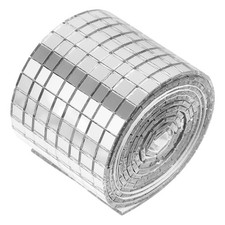  1 rotolo di piastrelle per specchio autoadesive, adesivi per specchio quadrati,