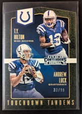 2015 Contenders Touchdown Tandems Holo Gold 33/99 Andrew Luck TY Hilton #TT5
