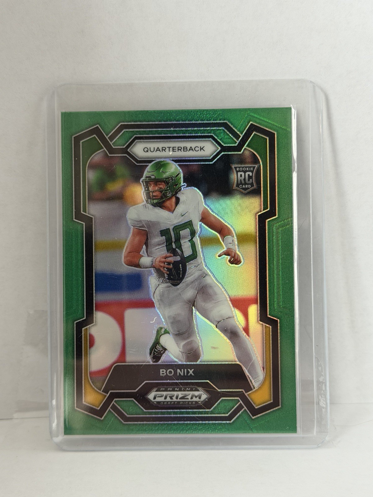 2024 Panini Prizm Draft Picks - Bo Nix #105 Green Prizm (RC)