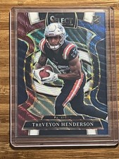 2025 Panini Select Treveyon Henderson #78 Prizm Patriots RC Serial 116/399