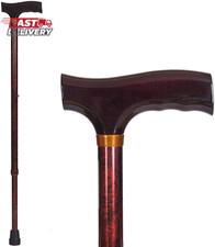 DMI Lightweight Aluminum Adjustable Walking Cane with Derby-Top Handle for Men a