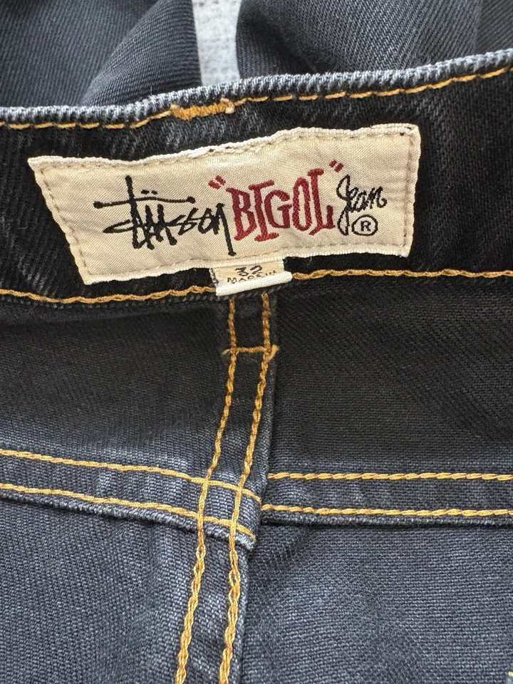 Pantalones Cortos Vaqueros Stussy Big Ol Talla 32 Negros Pantalones Cortos Denim Foto 4 de 4