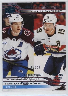2025 Series 1 Deluxe /250 Nathan MacKinnon Checklist Matthew Tkachuk #200 1h4a